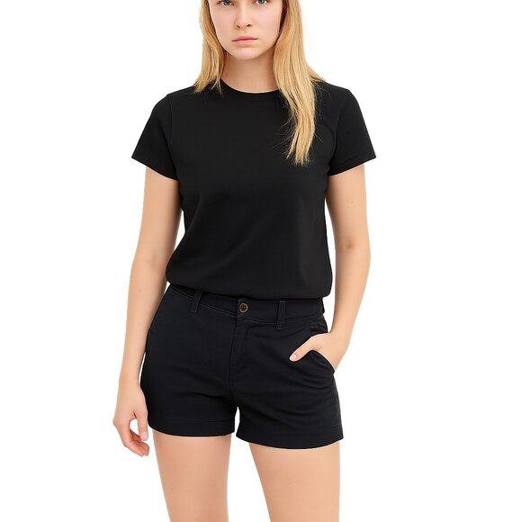 2/$30 Old Navy Chino Bermuda Shorts Black 0 #A032 7TRB2 - Picture 1 of 7